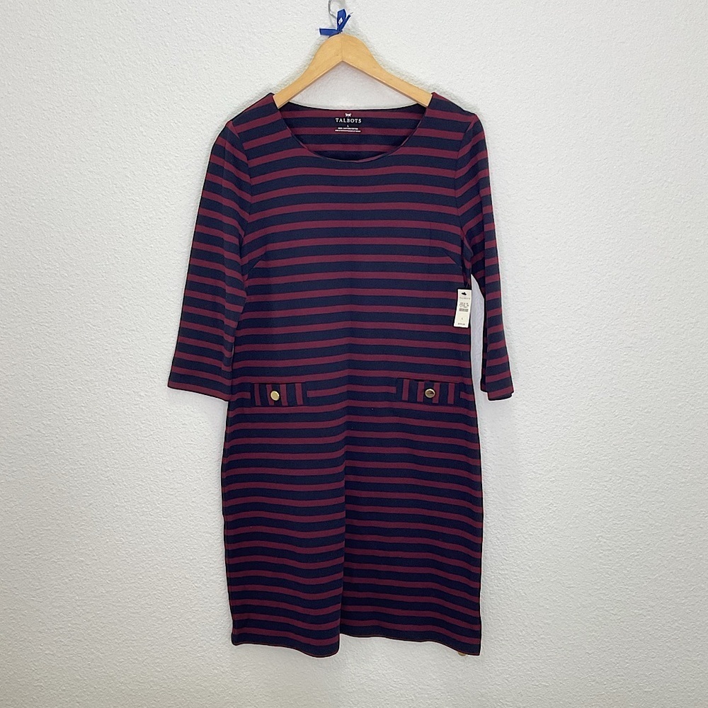 NWT Talbots Striped Sweater Dress